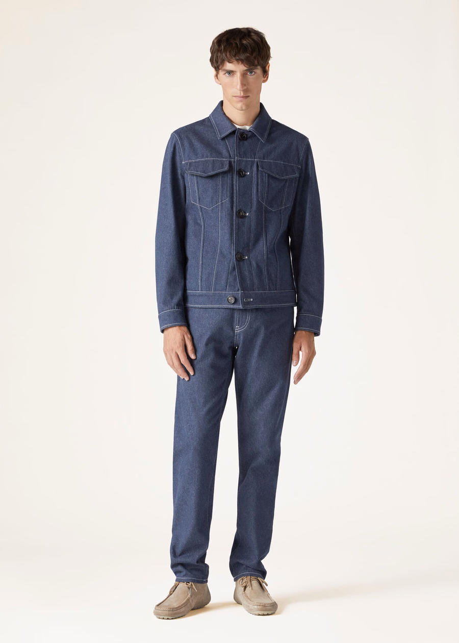 Neive Denim Jacket Flower Surge Blue
