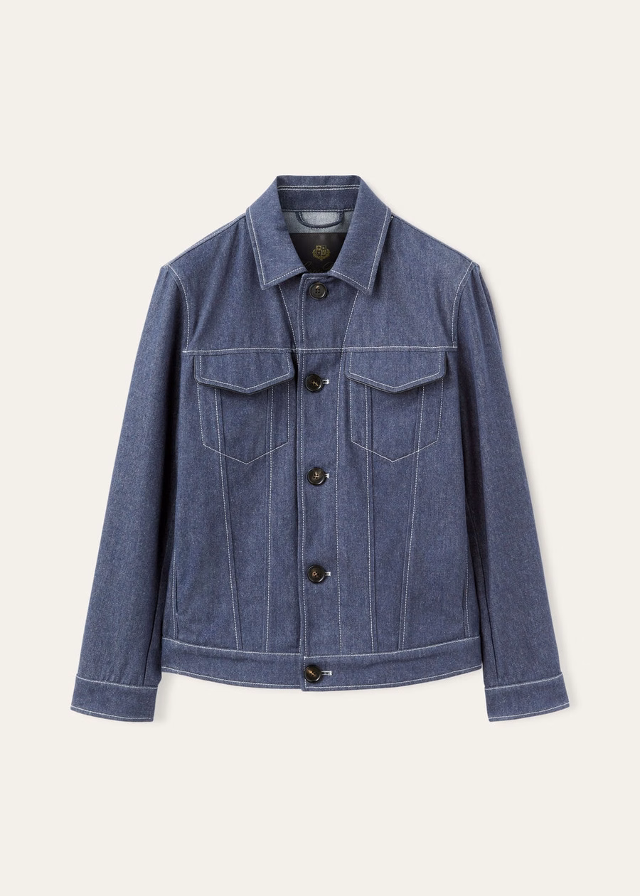 Neive Denim Jacket Flower Surge Blue