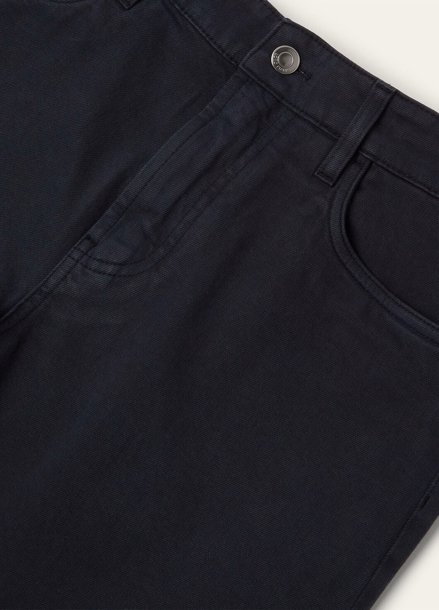 Quarona Denim Cotton Pants Navy Blue