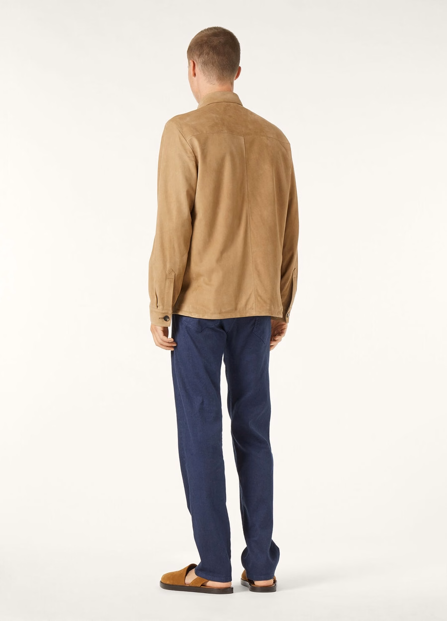 Quarona Cotton Pants In Deep Ocean Depths