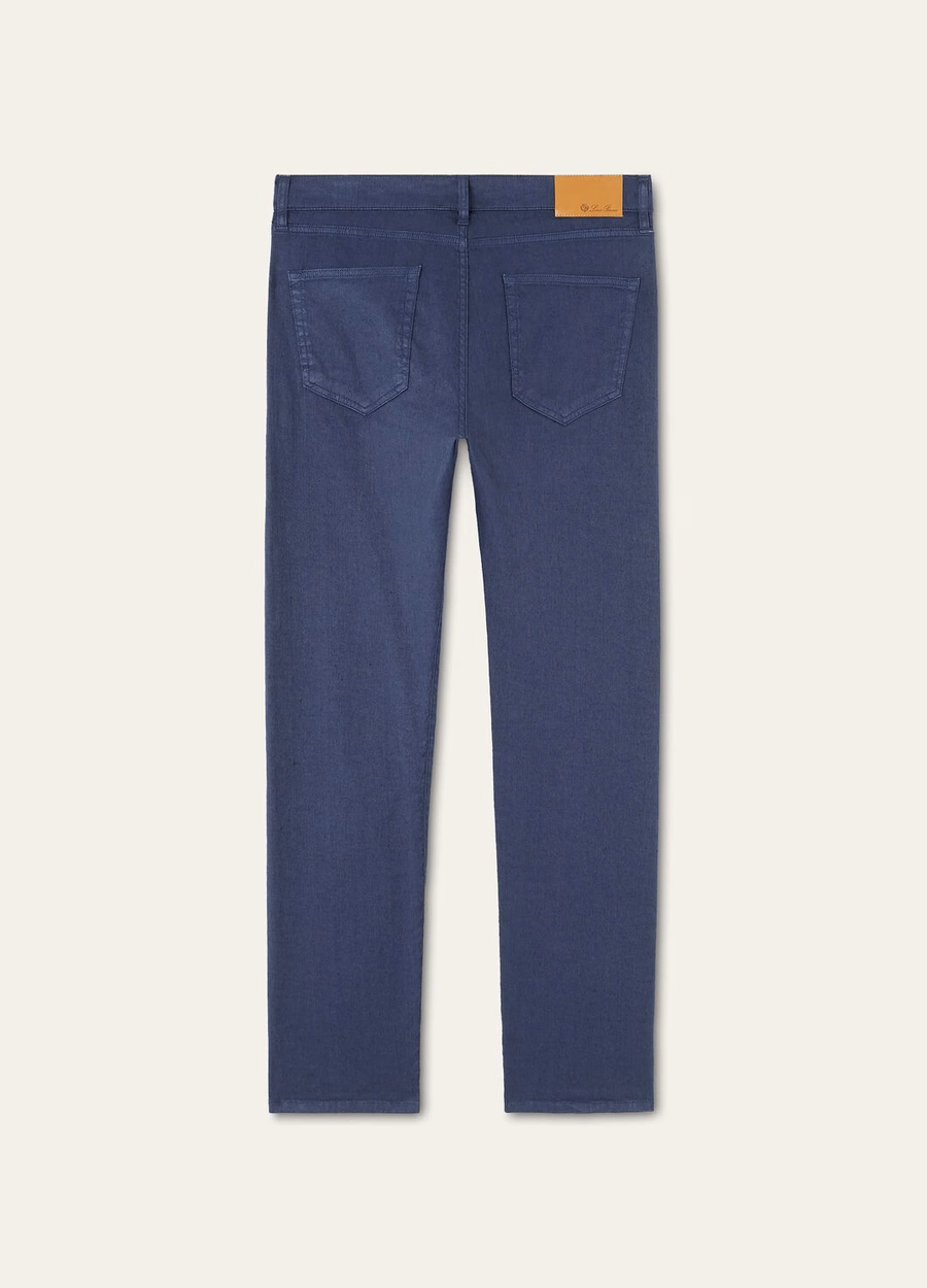 Quarona Cotton Pants In Deep Ocean Depths