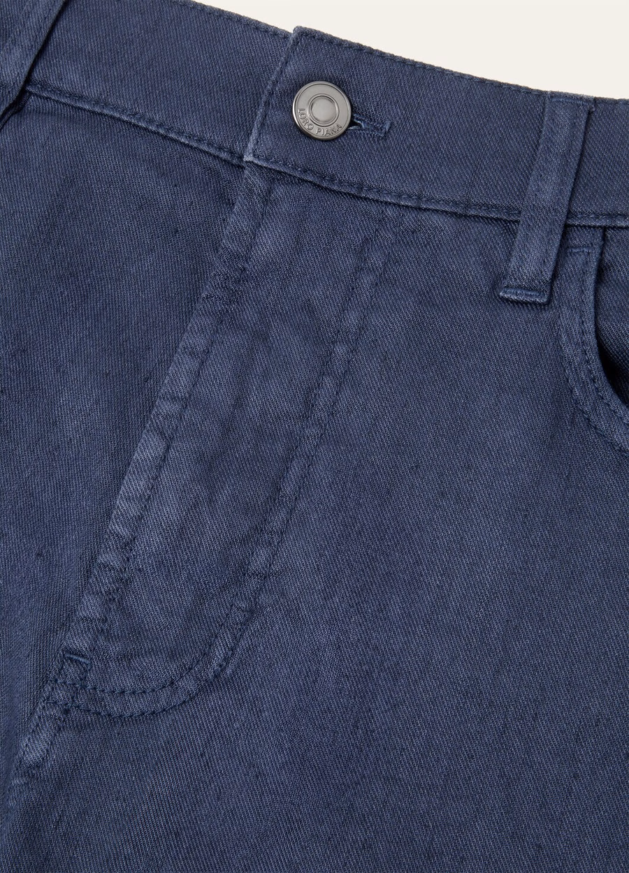 Quarona Cotton Pants In Deep Ocean Depths