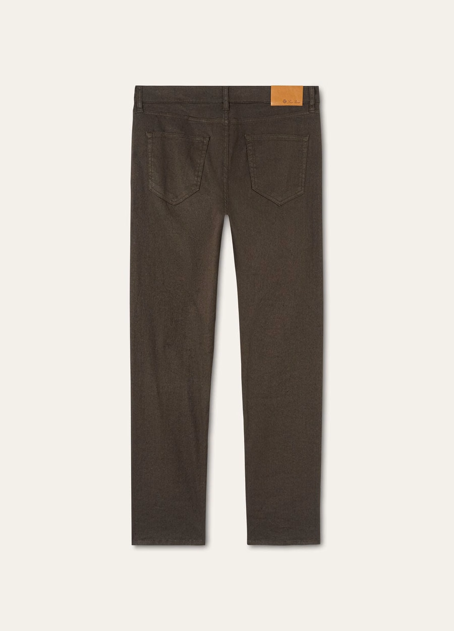 Quarona Cotton Pants In Black Pine