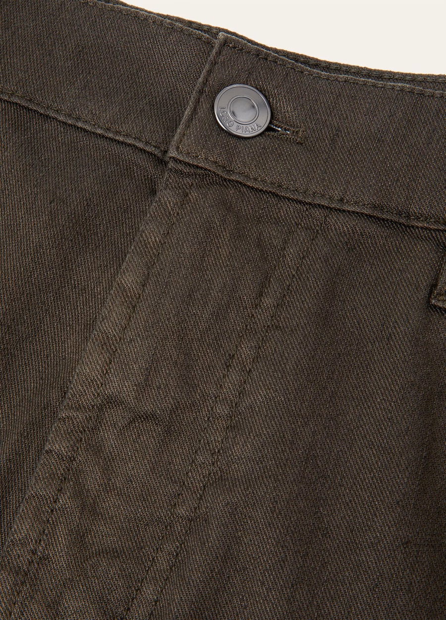 Quarona Cotton Pants In Black Pine