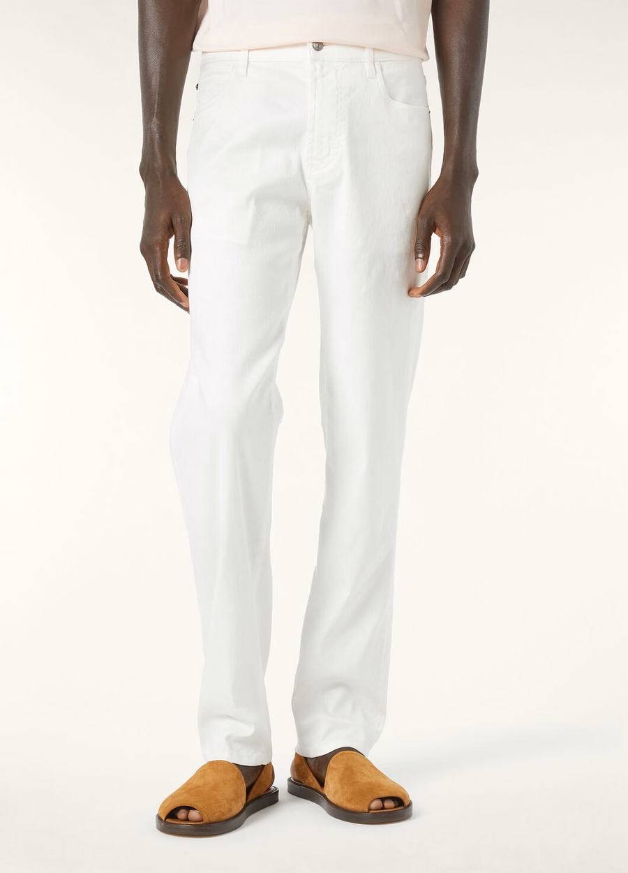 Quarona Cotton Pants In White