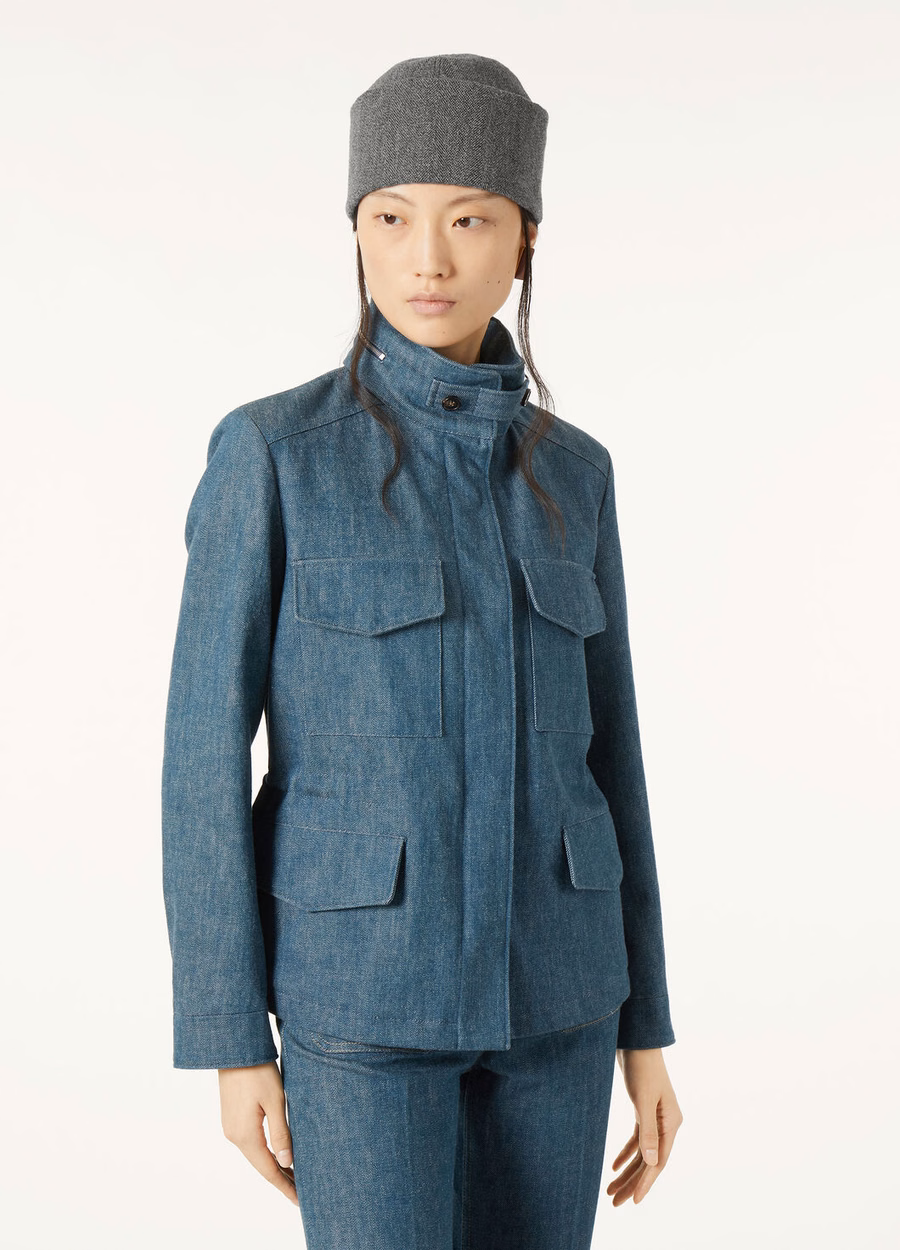 Mini Field Traveler Austin Denim Jacket Blue Spirulina