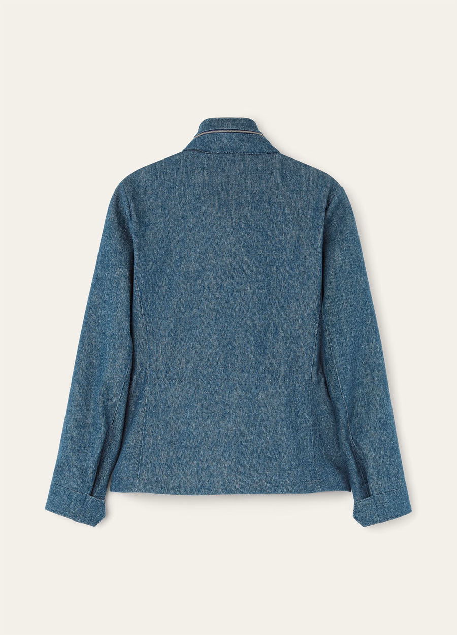 Mini Field Traveler Austin Denim Jacket Blue Spirulina