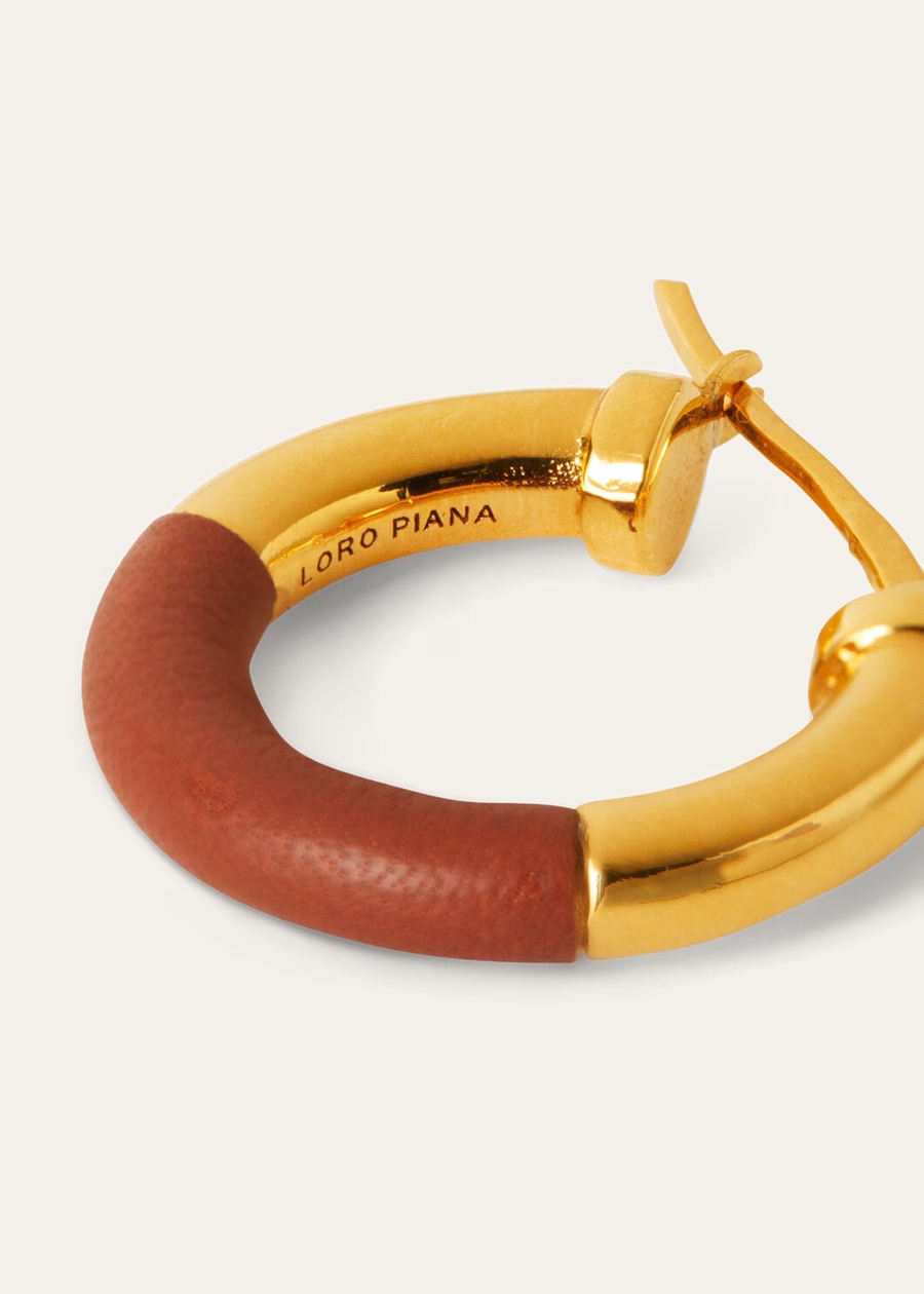 Duo Hoop Earrings Brass Deep Kummel/Sun Jewelry Gold