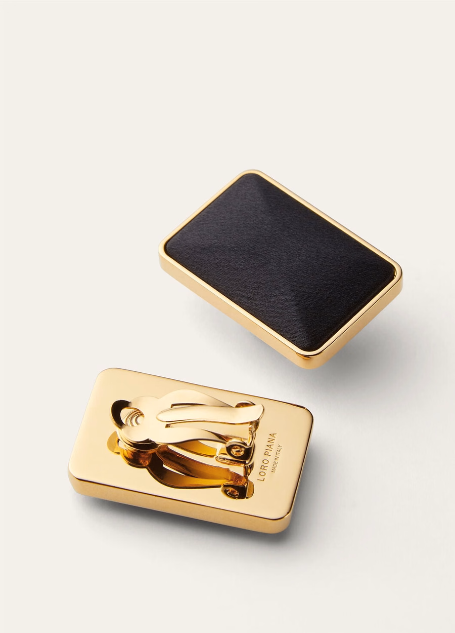 Black Brass Bonbon Earrings/Gold Sun Jewelry