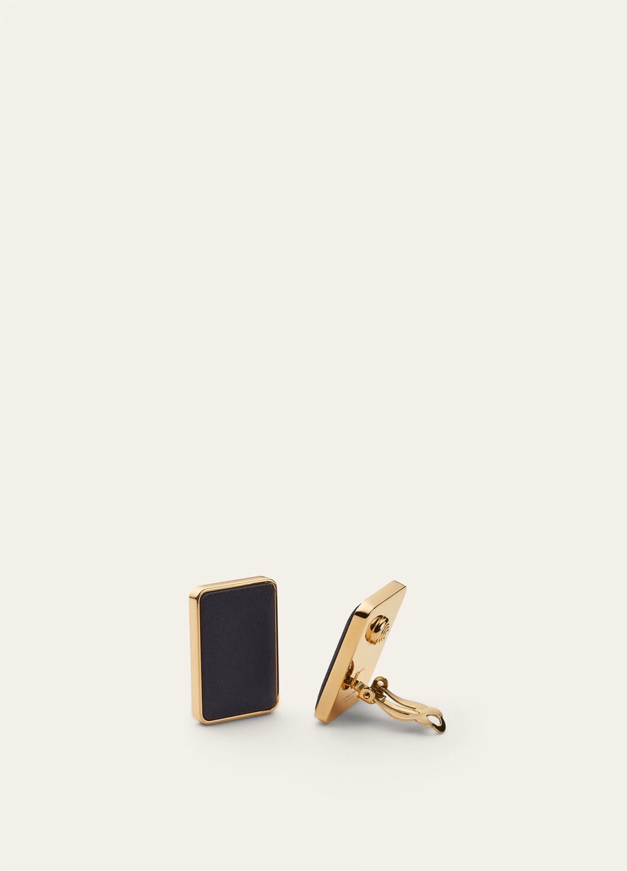Black Brass Bonbon Earrings/Gold Sun Jewelry