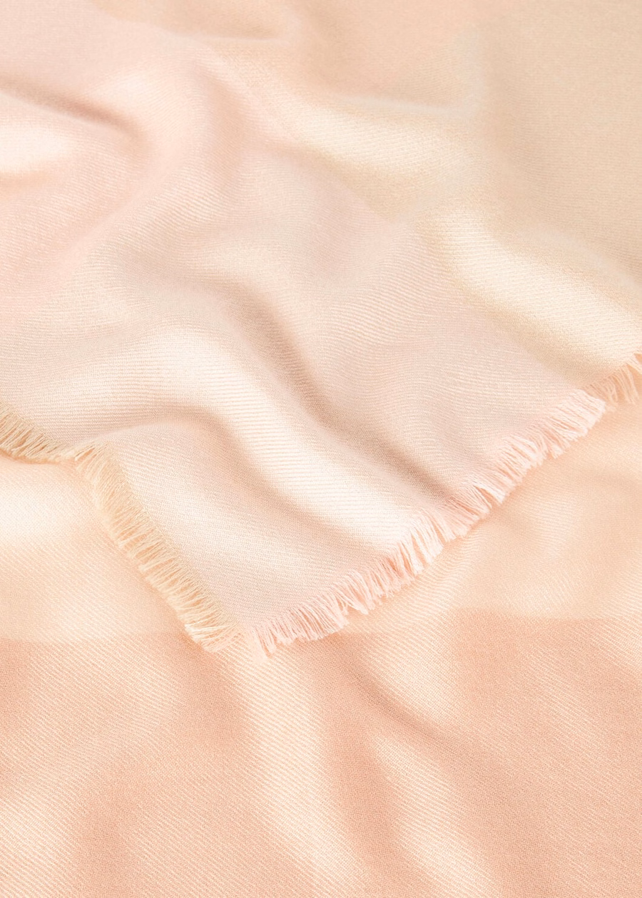 Quadrilatero del Silenzio Silk Cashmere Scarf Ribbons Pink/Pink