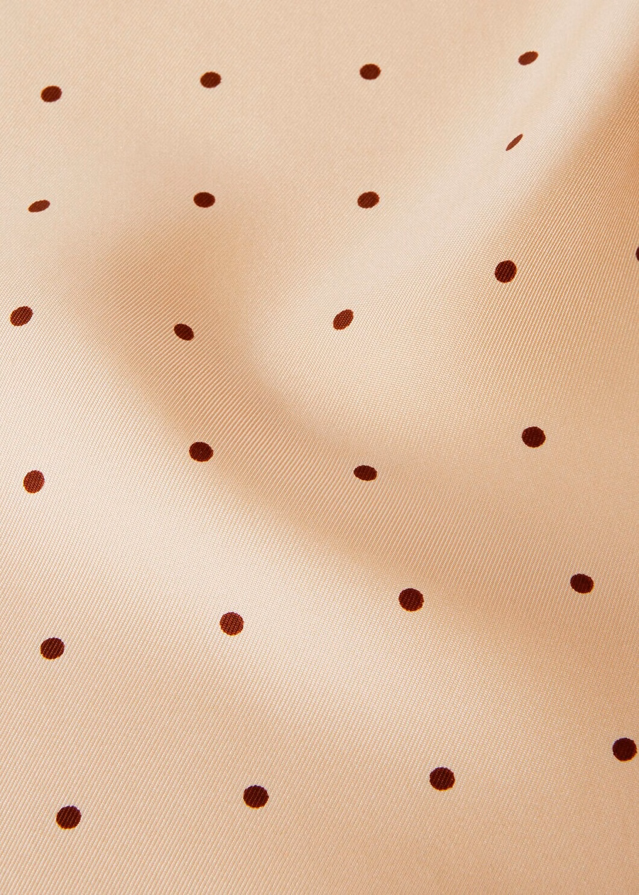 Lotus Root Silk Triangle Scarf/Brown