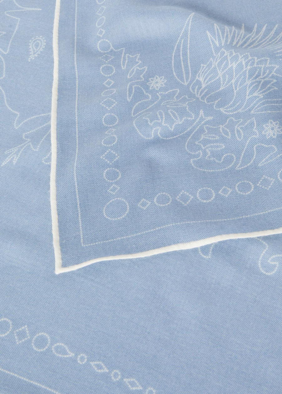Cardo Carré Wool Dusty Blue/White