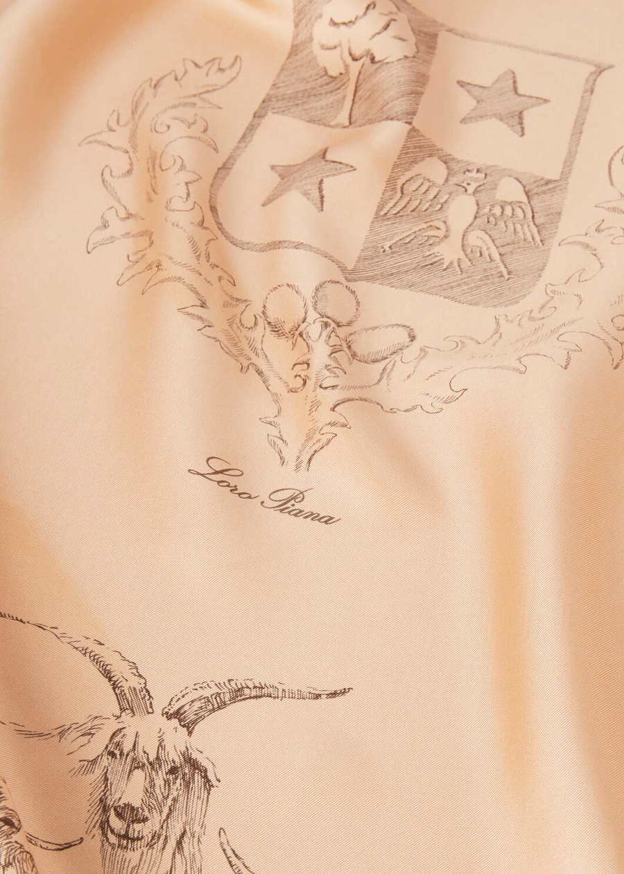 Origins of Excellence Carré Silk Feather Pink/Graphite