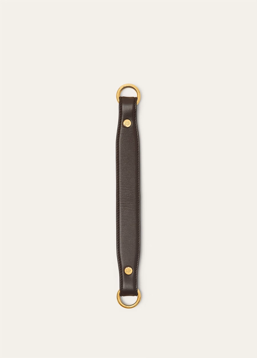 Loro Piana Handle Foulard Calfskin Dark Chocolate Licorice/Sun Gold