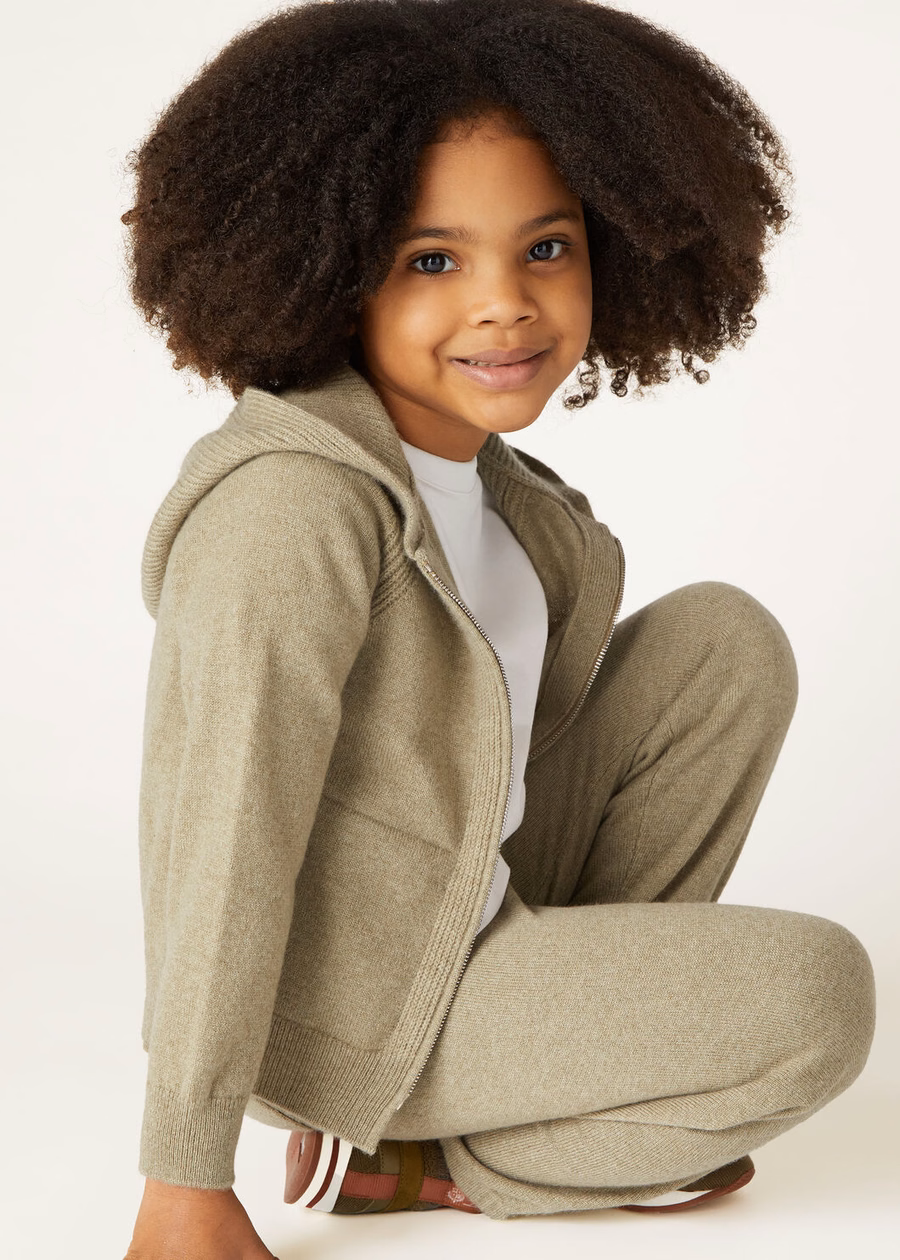 Merano Bomber Jacket for Kids Cashmere Coriander Seed Melange
