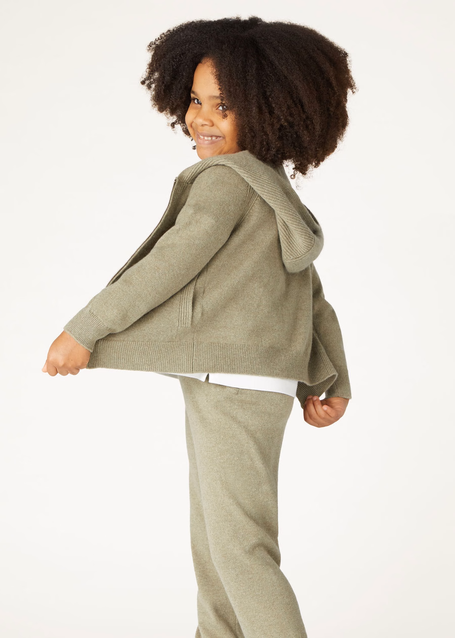 Merano Bomber Jacket for Kids Cashmere Coriander Seed Melange