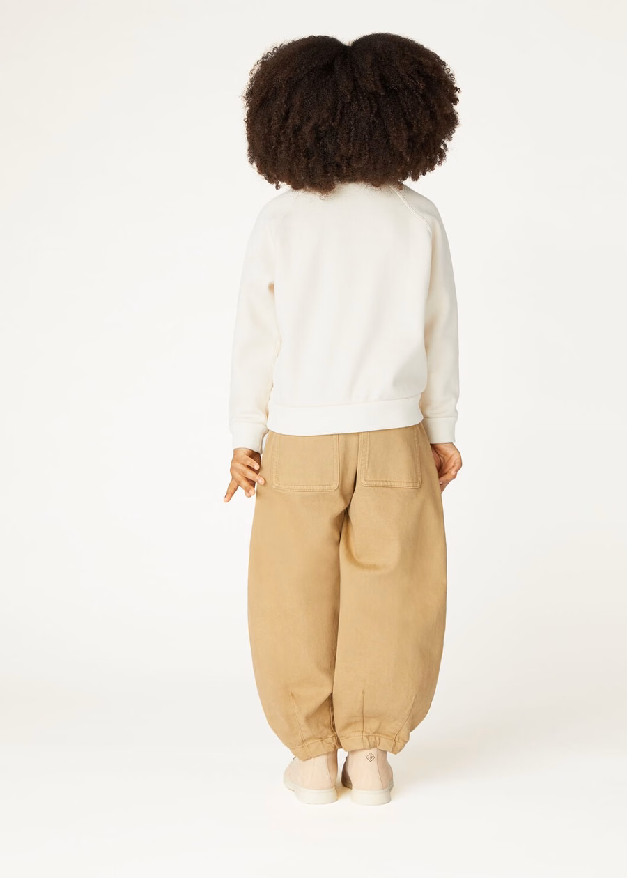 Kids Whitney Crewneck Cotton Silk Cashmere Nougat