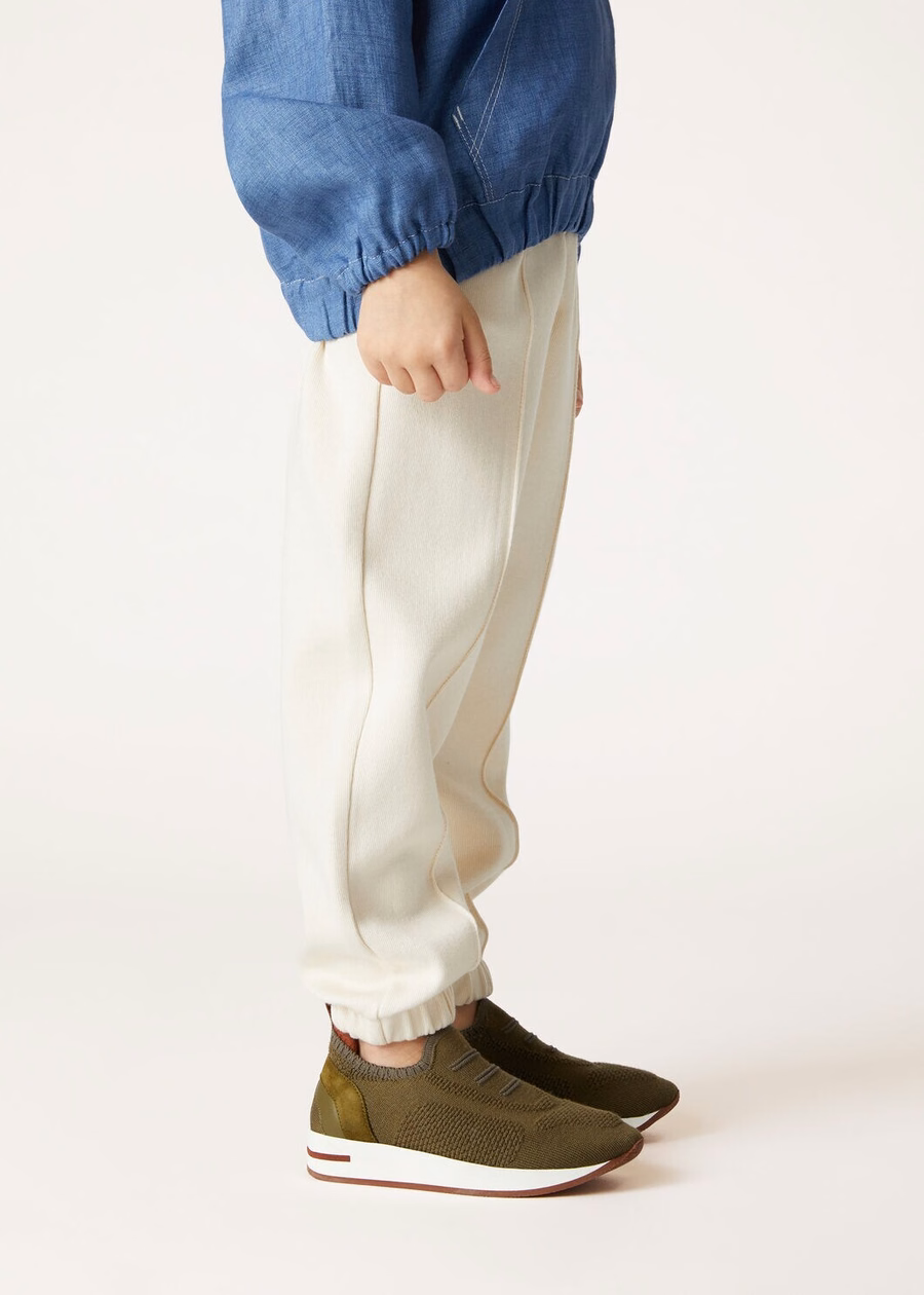 Whitney Pants for Kids Cotton Silk Cashmere Nougat