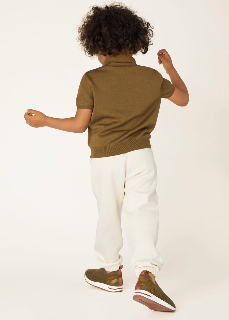 Whitney Pants for Kids Cotton Silk Cashmere Nougat