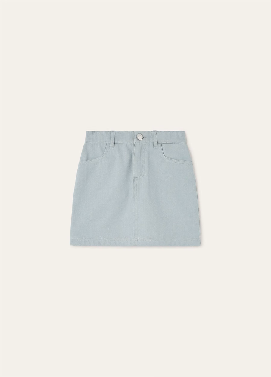 Kids Sandy Skirt Denim Flower Azure Cactus