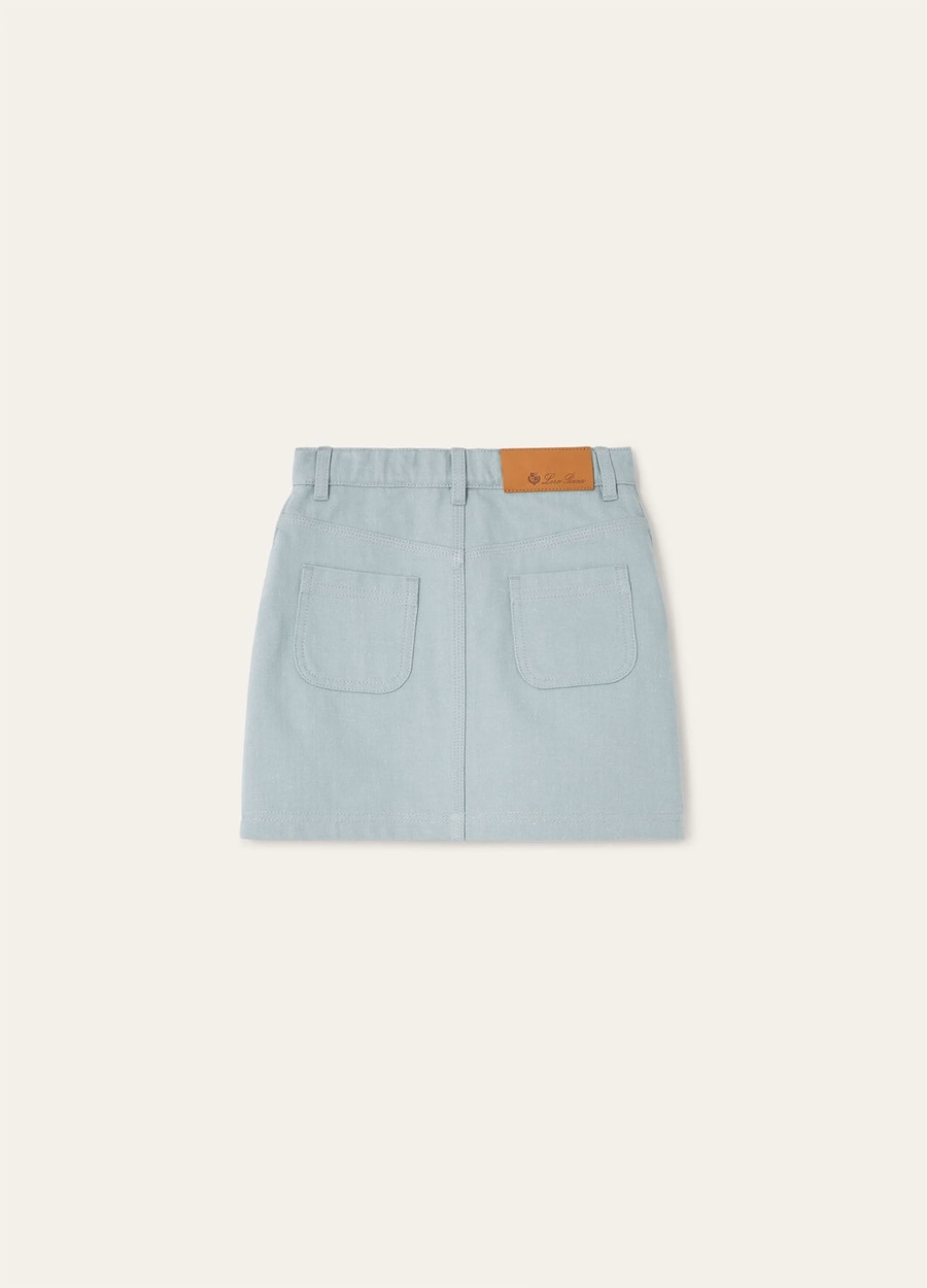 Kids Sandy Skirt Denim Flower Azure Cactus
