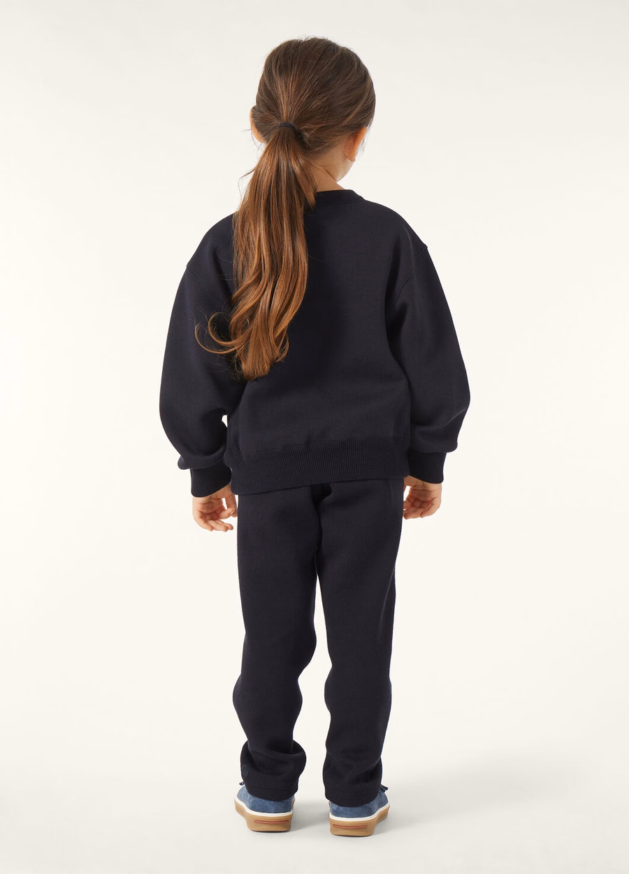 Viera Kids Cotton Silk Cashmere Pants Navy Blue