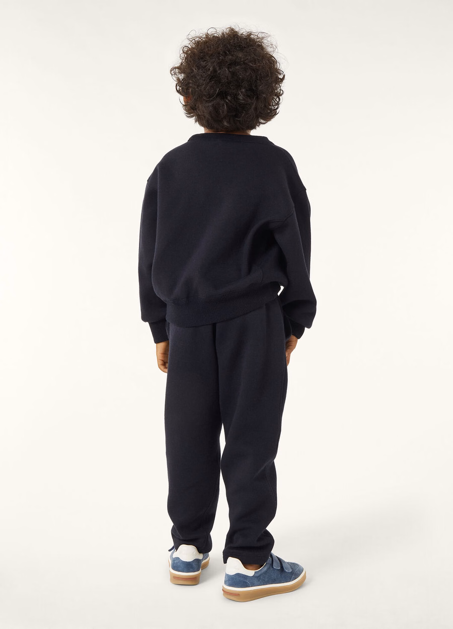 Viera Kids Cotton Silk Cashmere Pants Navy Blue