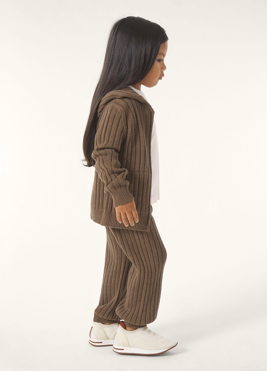 Treasure hooded bomber for children, cotton, cashmere