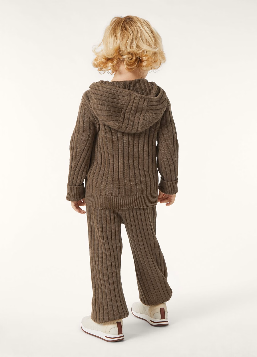 Treasure hooded bomber for children, cotton, cashmere