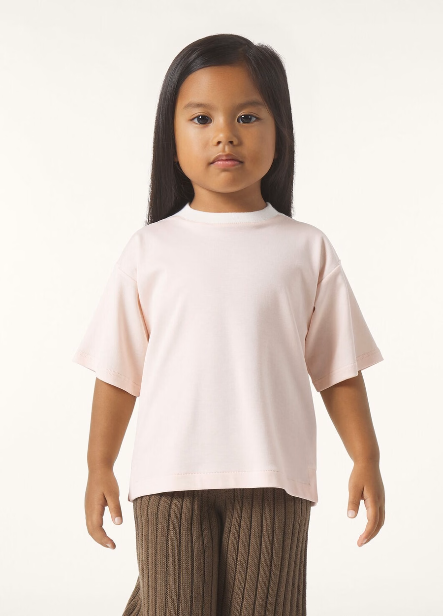 Children's Playground T-Shirt Soft Cotton Pink/White