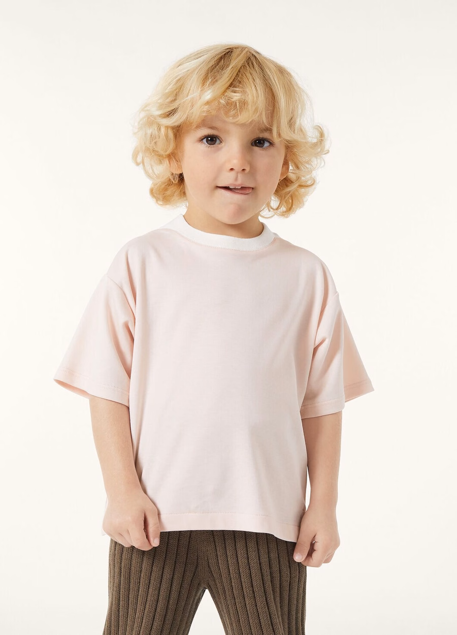 Children's Playground T-Shirt Soft Cotton Pink/White