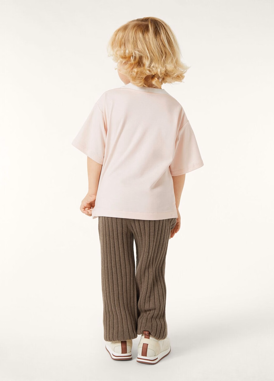 Children's Playground T-Shirt Soft Cotton Pink/White