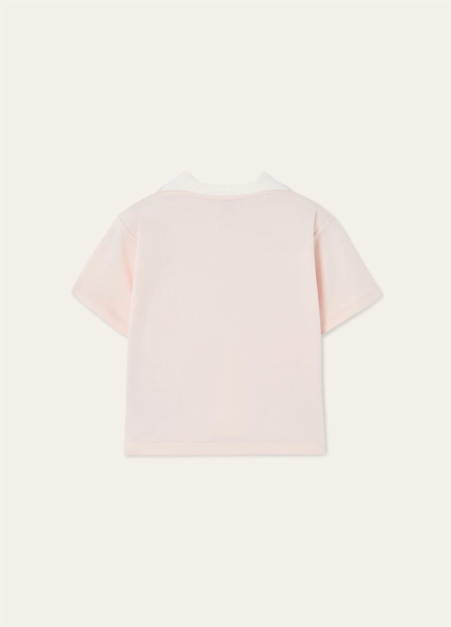 Children's Playground T-Shirt Soft Cotton Pink/White