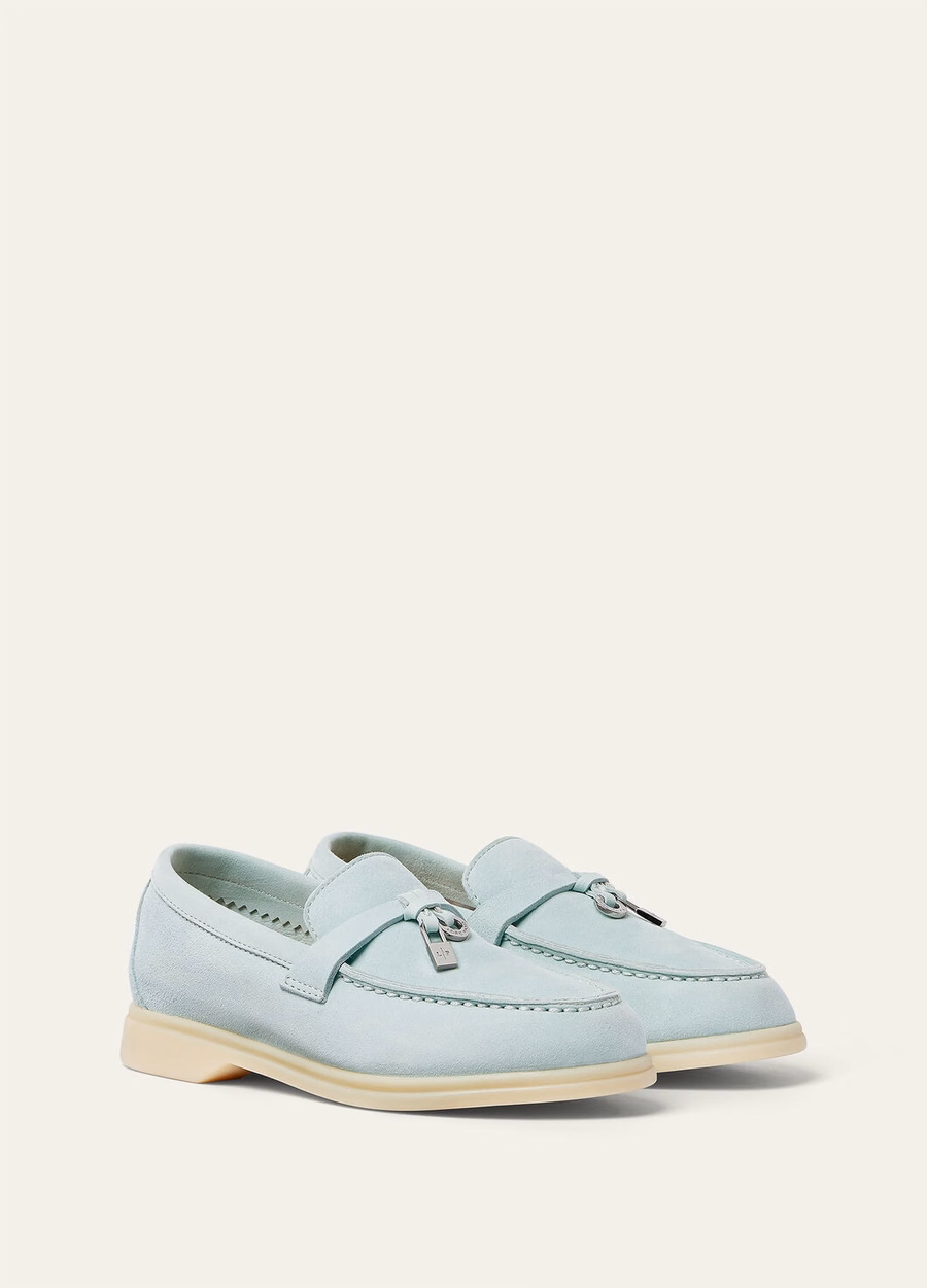 Summer Charms Walk Loafer for kids suede Azure Sapphire