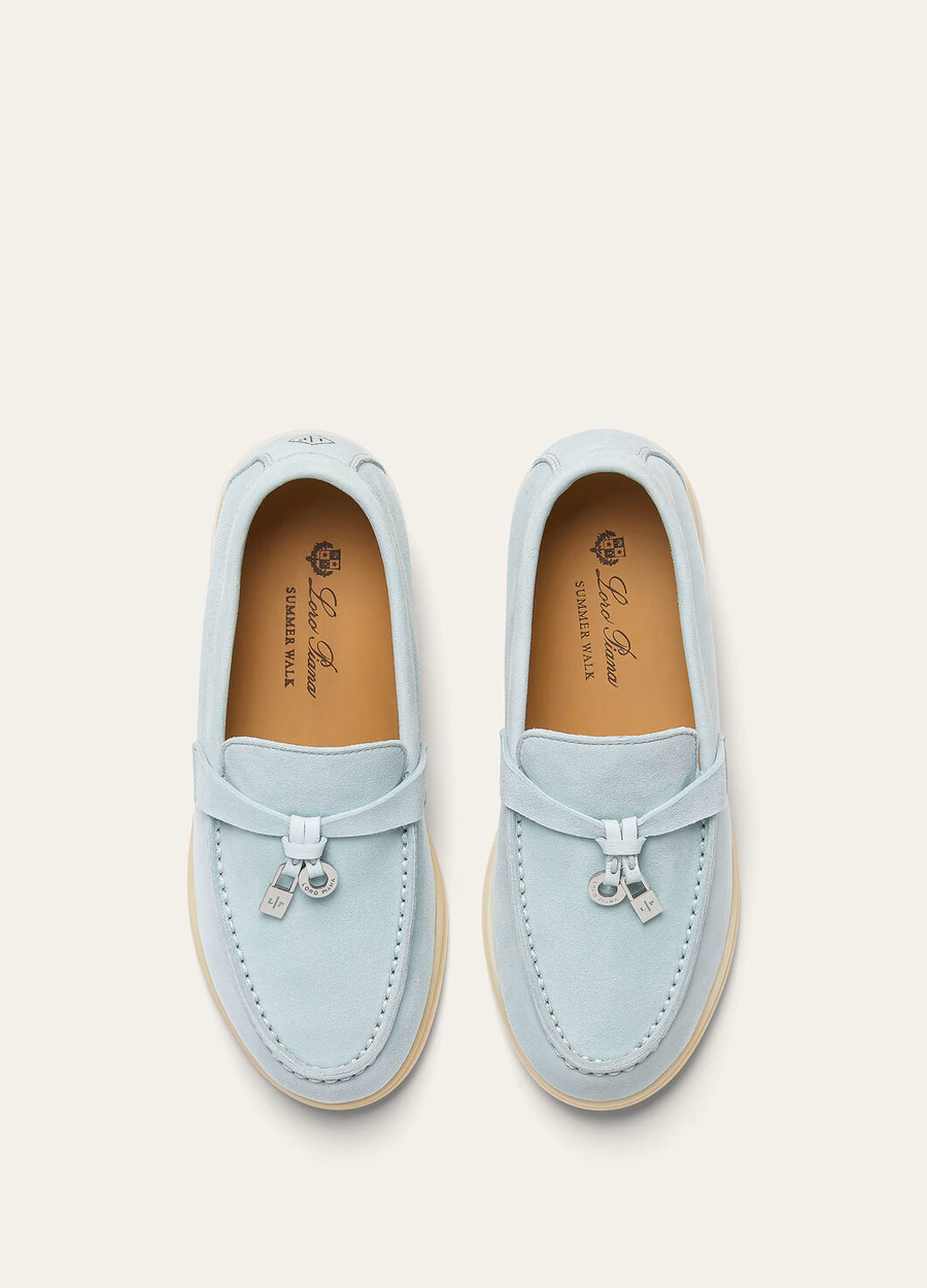 Summer Charms Walk Loafer for kids suede Azure Sapphire