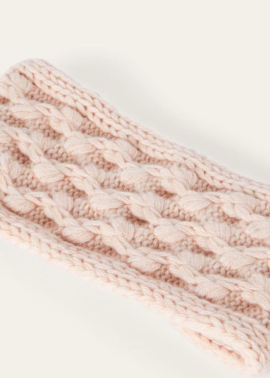 Vallé Baby Cashmere Headband Blushing Beige Melange