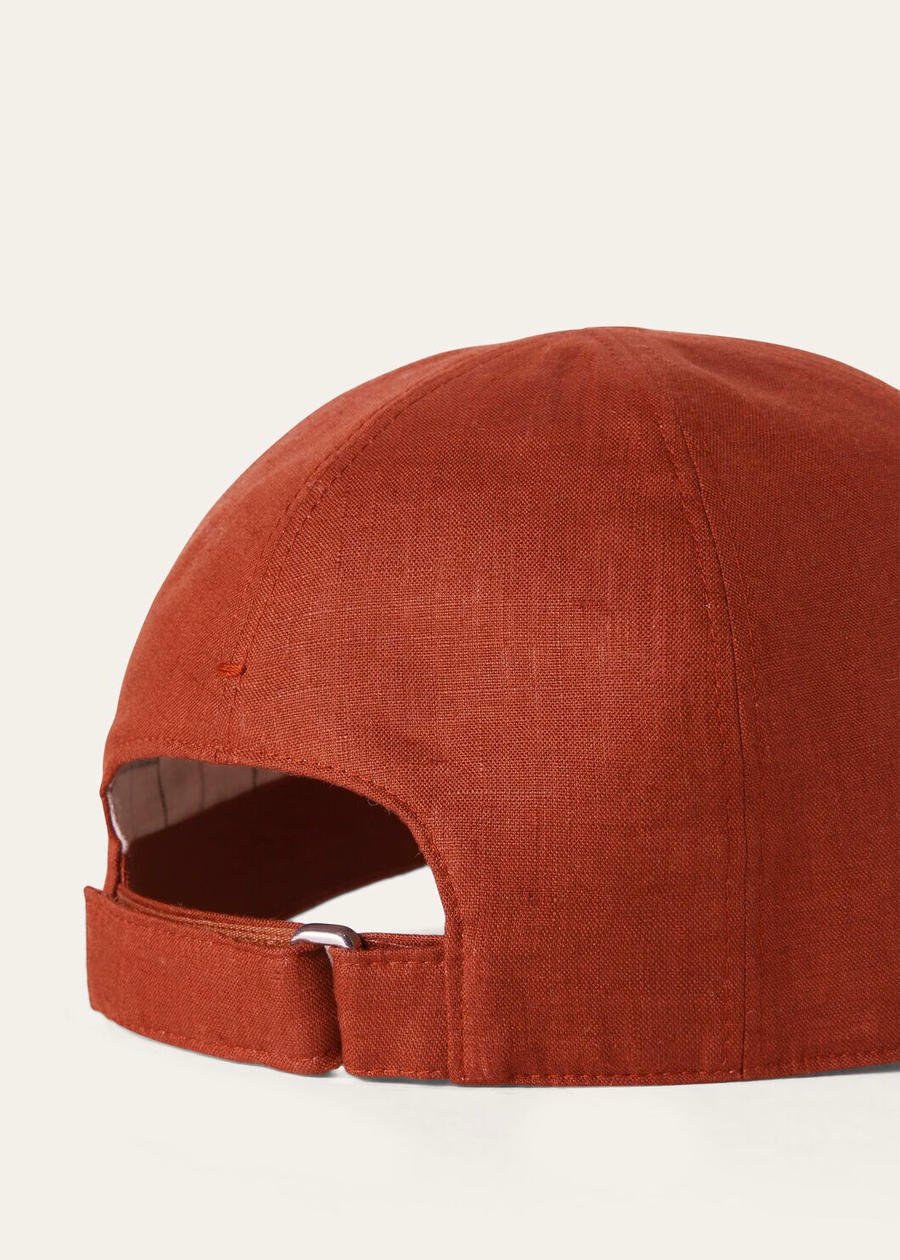 Linen Dark Turmeric Baseball Cap