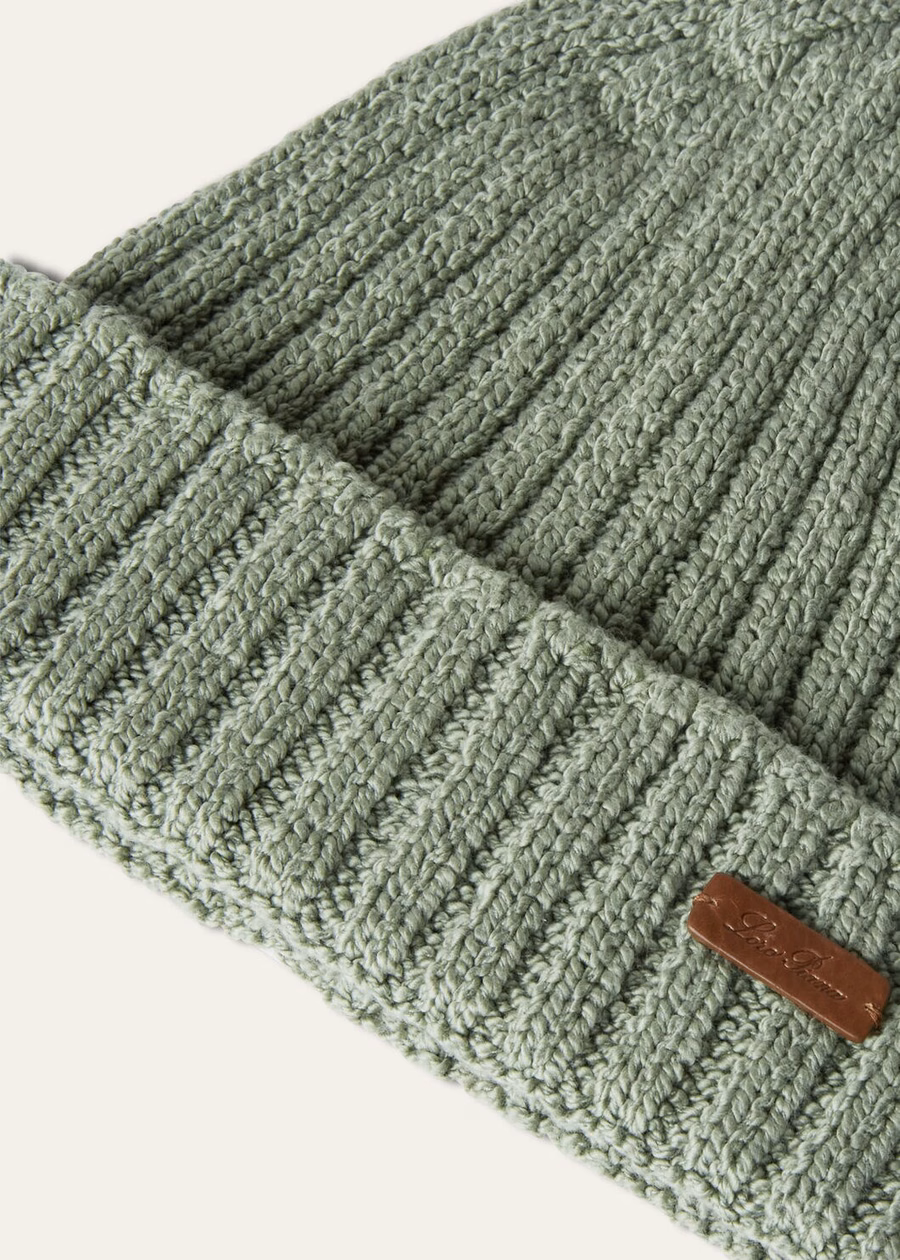 Niseko Beanie Cotton Sage Brush Leaves