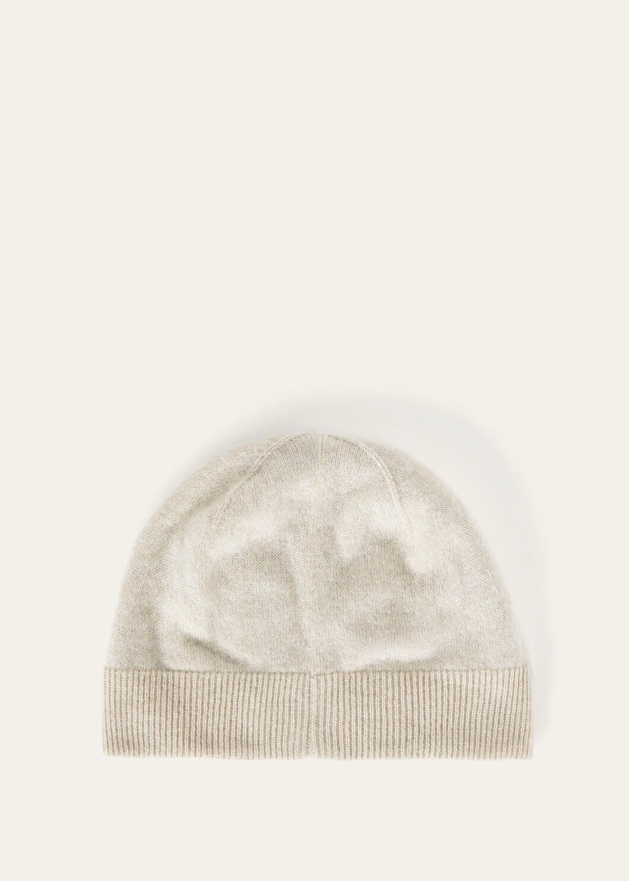 Duo Beanie Cashmere Natural Suitcase/Grey Melange