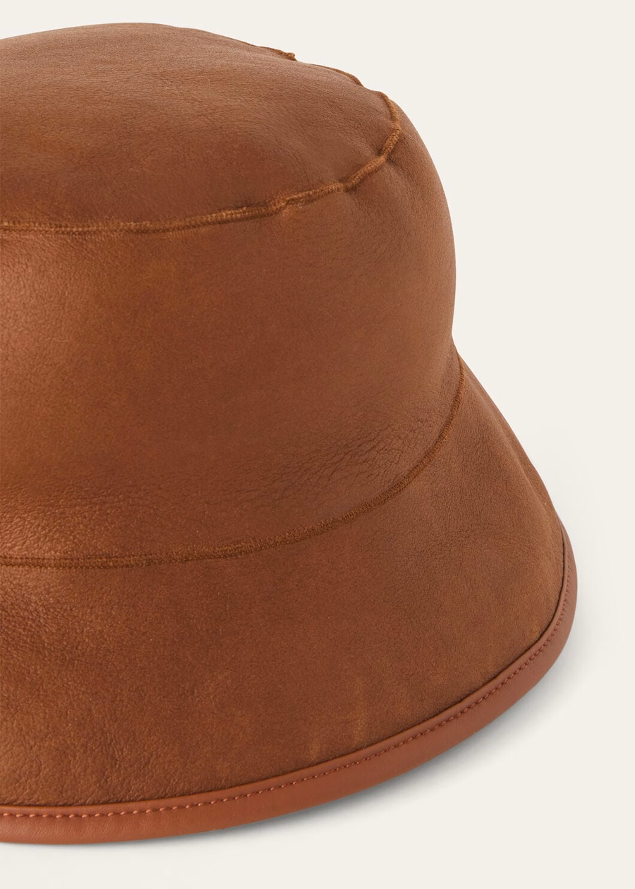 Lys Camel Highlander Shearling Bucket Hat