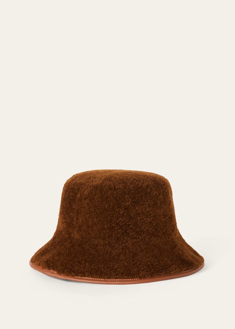 Lys Camel Highlander Shearling Bucket Hat