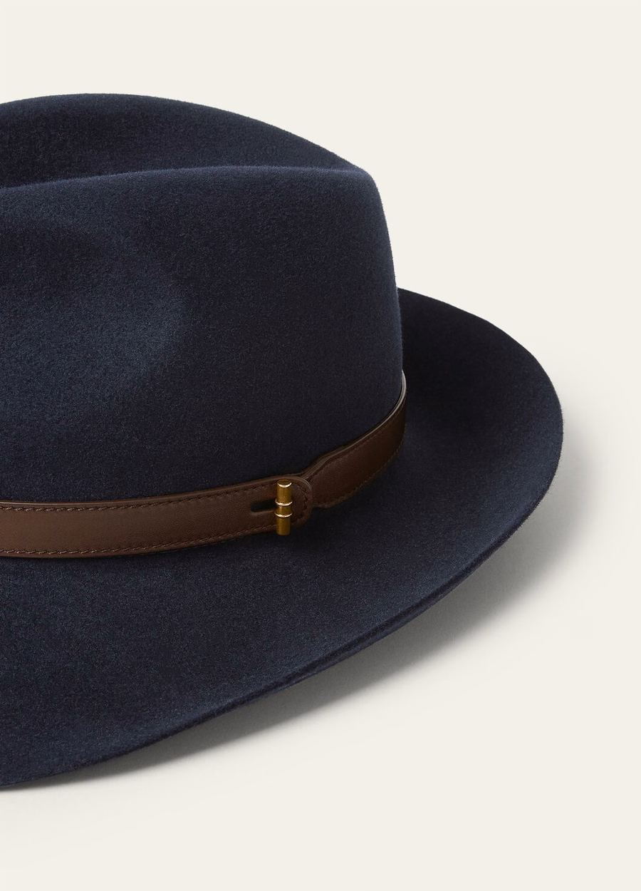 Pier Hat Rabbit Fur Eclipse Blue