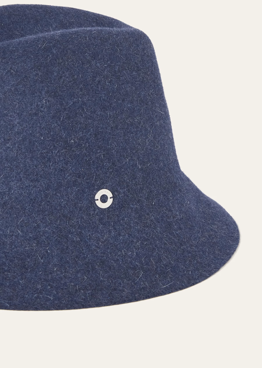My Journey Baby Hat Cashmere Rabbit Fur Denim Felt