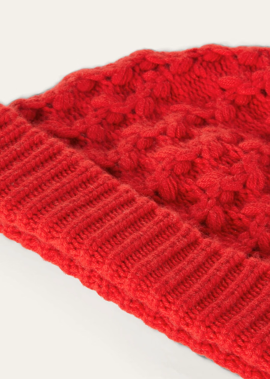 Vallé Beanie Baby Cashmere Candy Apple Red