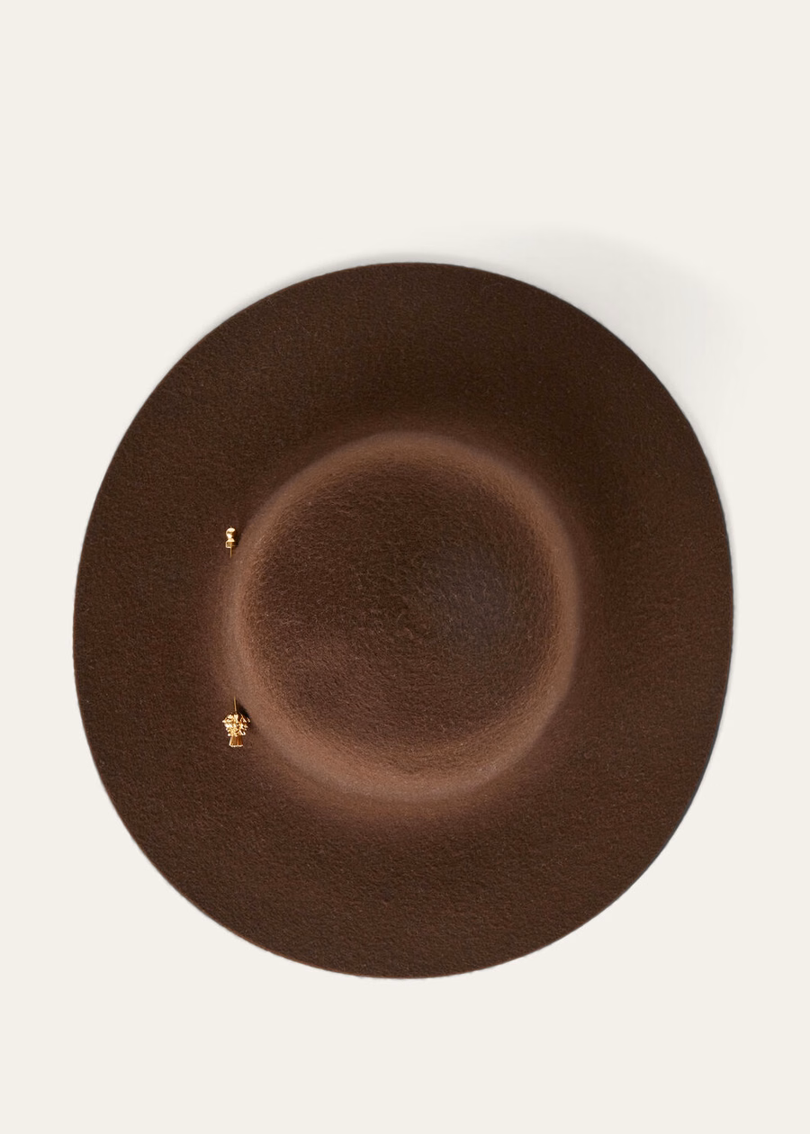 Evelyn Cashmere Hat Dark Pecan Brown
