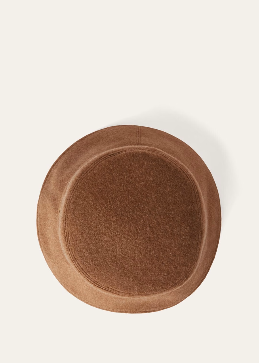 Zita Cashmere Hat - Rain System® Caramel Brown/Belt