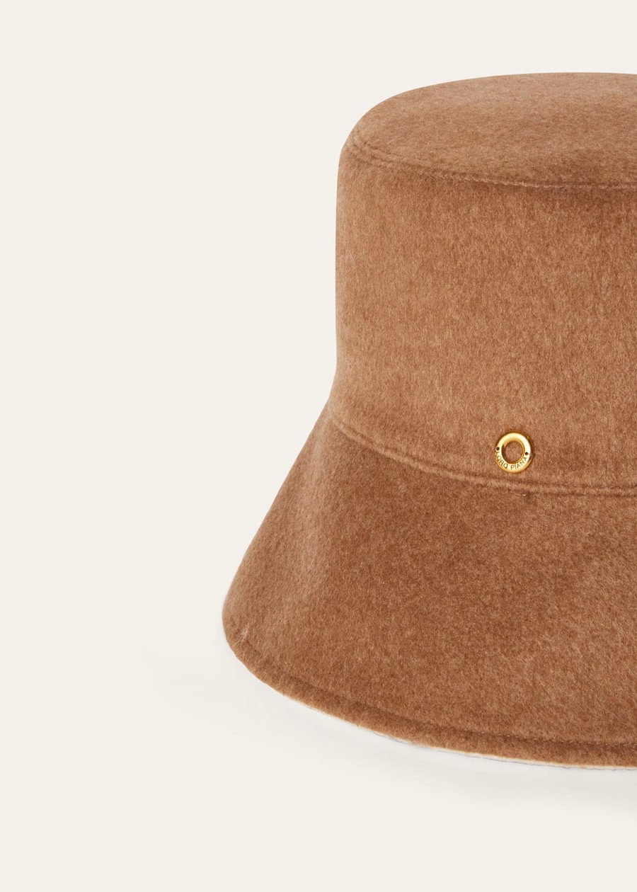 Zita Cashmere Hat - Rain System® Caramel Brown/Belt