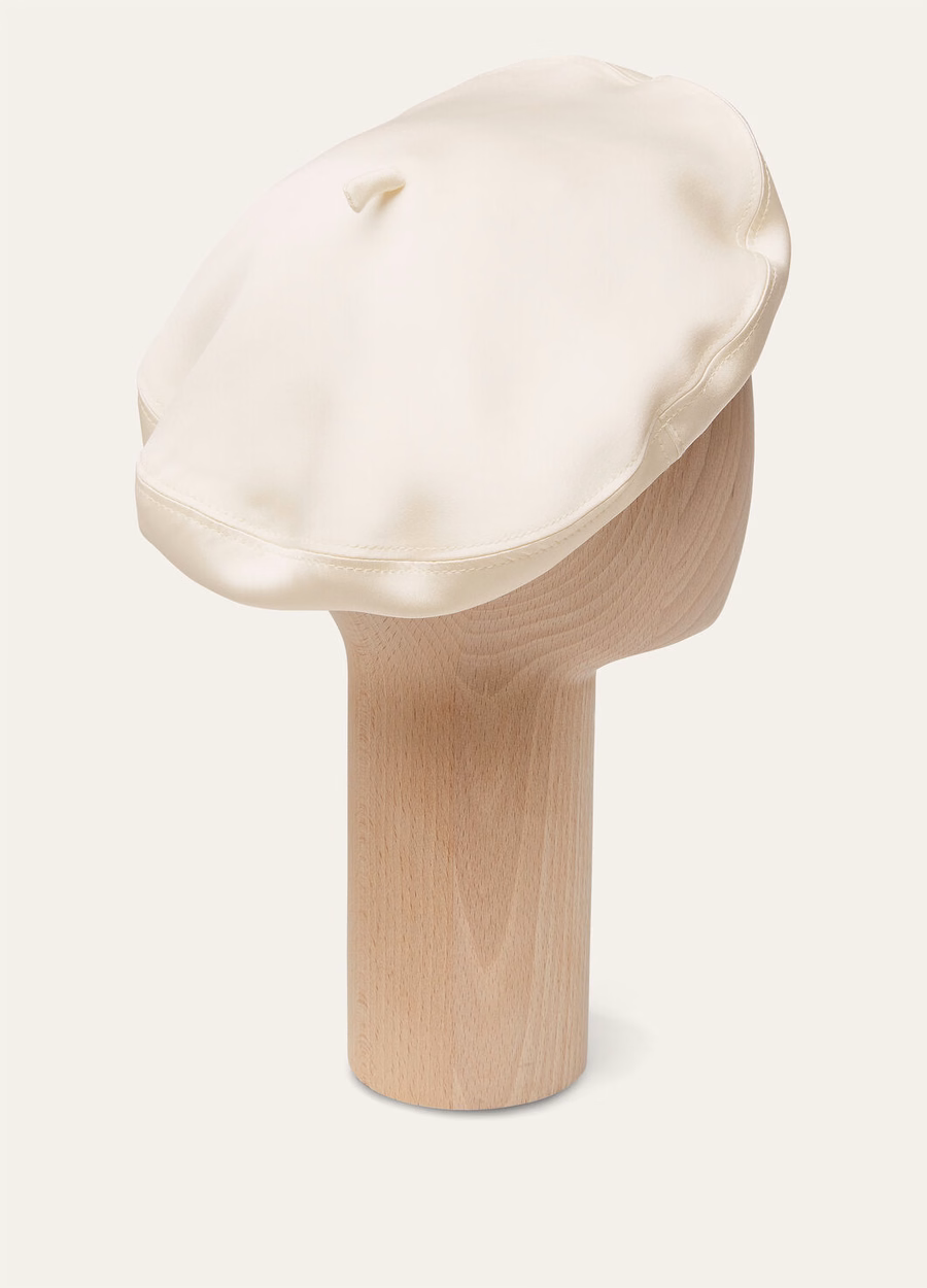 Light silk Narcissus beret hat