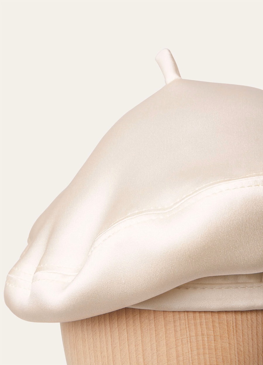 Light silk Narcissus beret hat